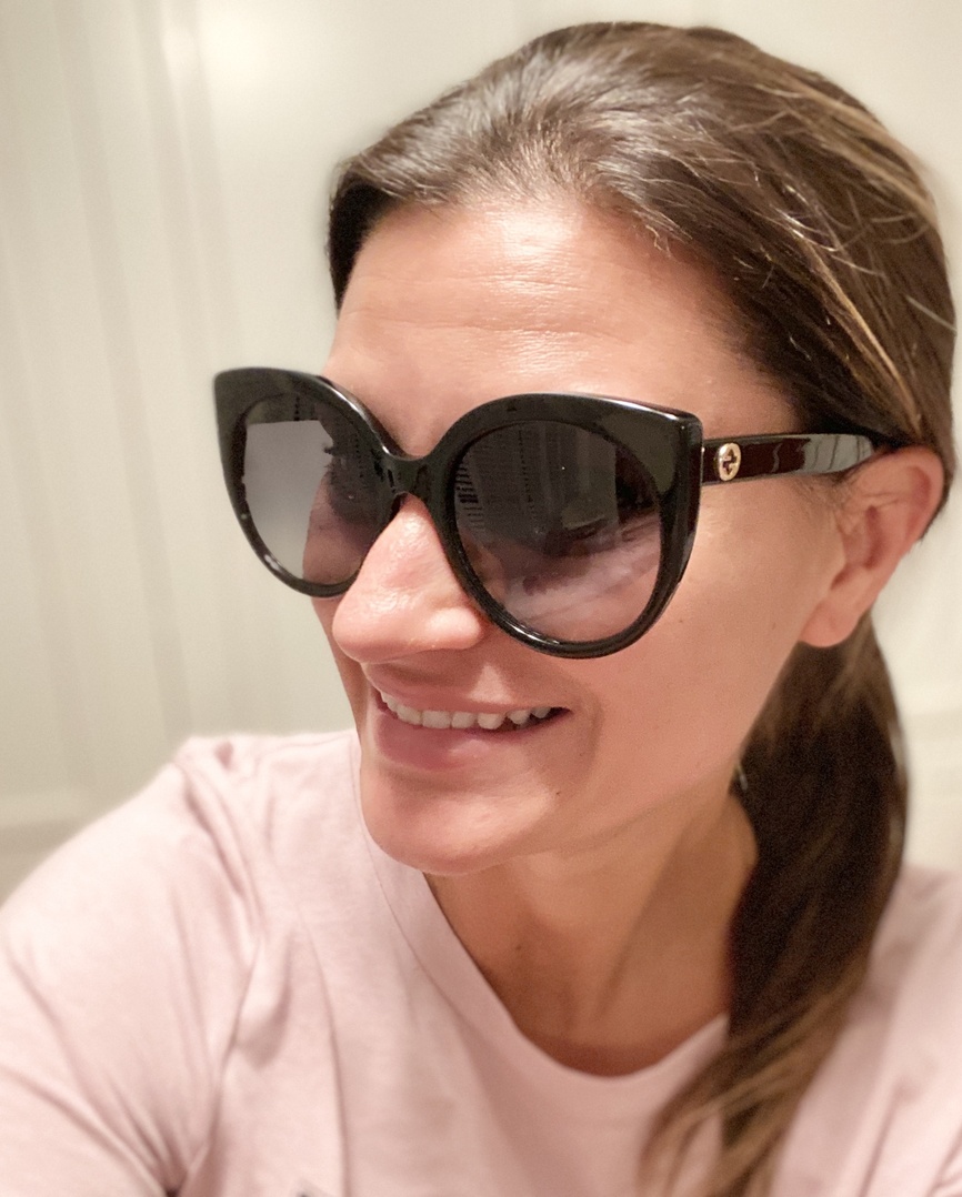 gucci 55mm cat eye sunglasses