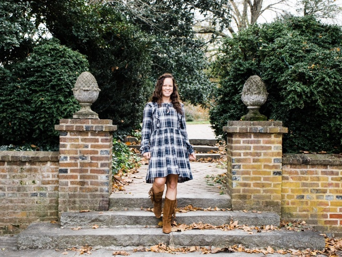 plaid loft dress