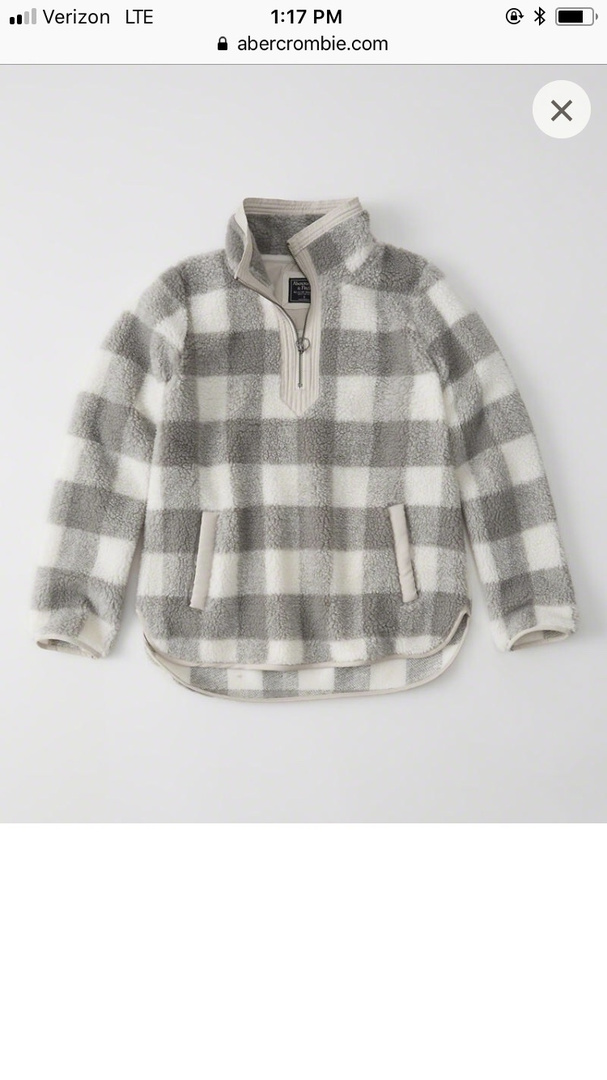 abercrombie half zip sherpa