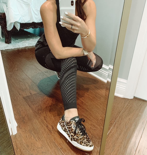 adidas sambarose leopard