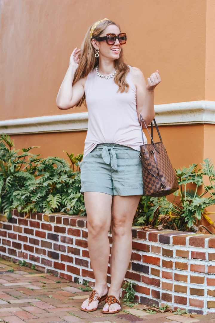 Fashion Look Featuring aerie Teen Girls' Shorts and Tory Burch Sandals ...