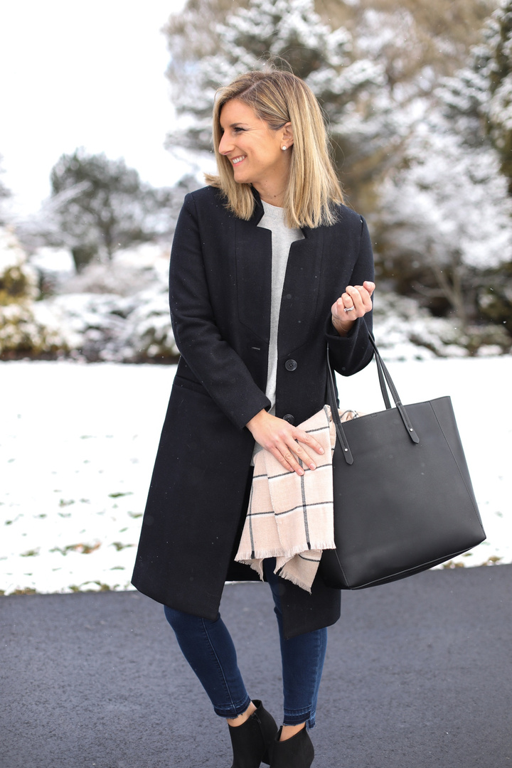 long soft brushed coat