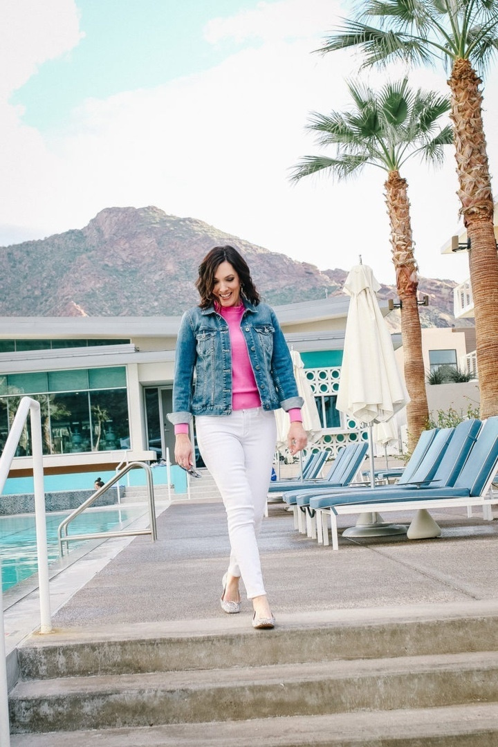Look by Jo-Lynne Shane featuring Ruffle-neck pullover sweater