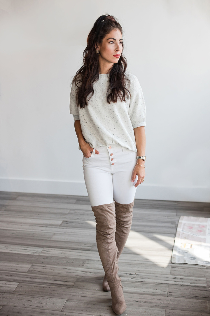 Fashion Look Featuring Journee Collection Over the Knee Boots and Old Navy Clothes and Shoes by
