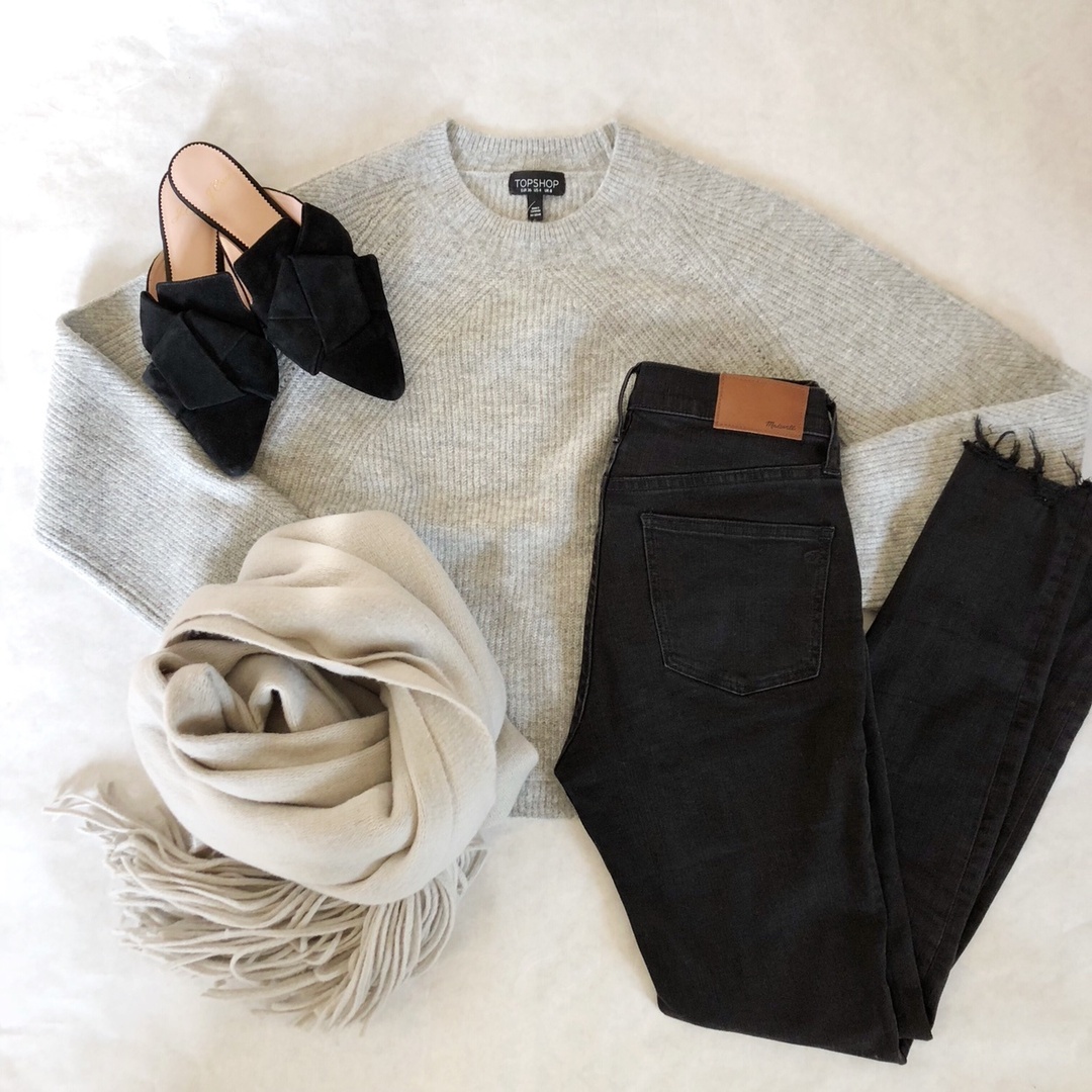 Fashion Look Featuring Madewell Skinny Jeans and Topshop Crewneck ...