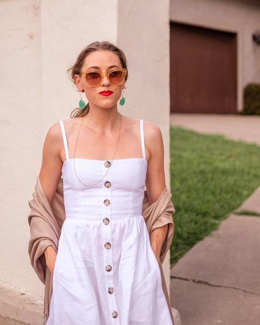 reformation tori linen sundress