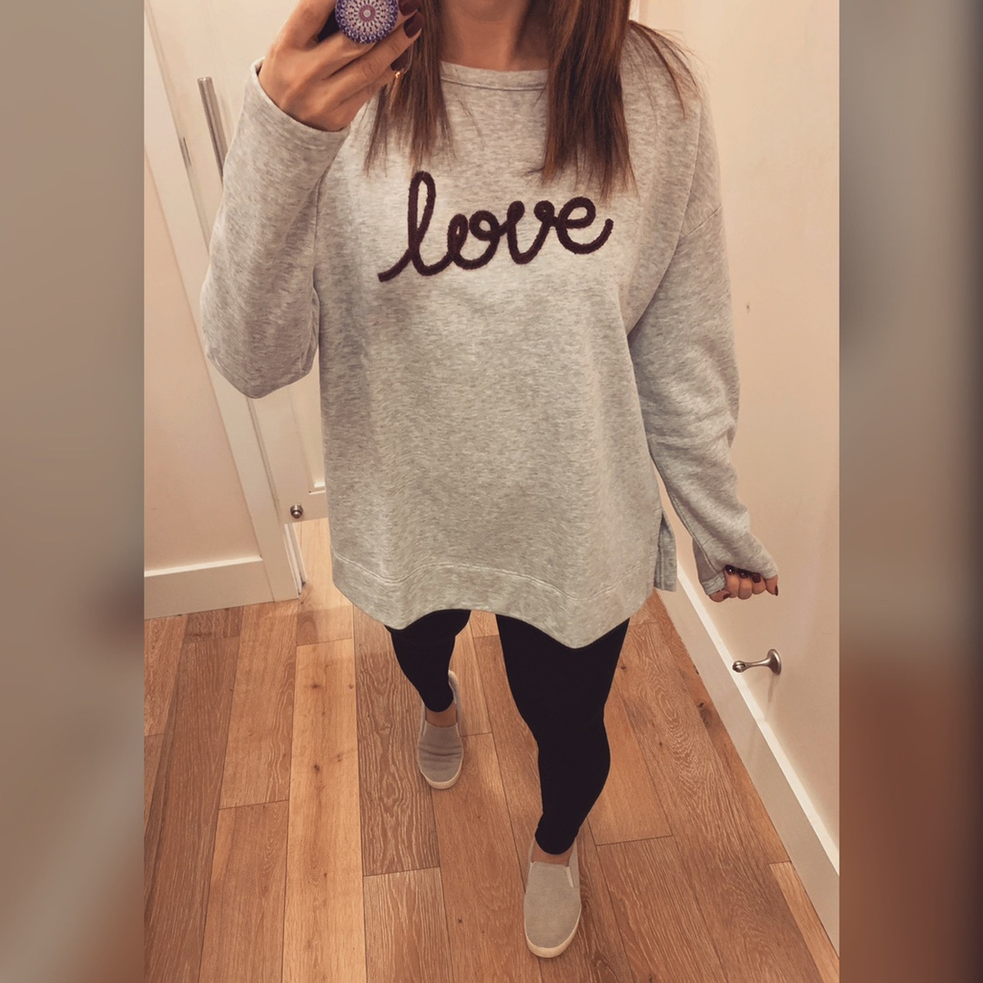 Fashion Look Featuring LOFT Sweatshirts & Hoodies and Old Navy Petite