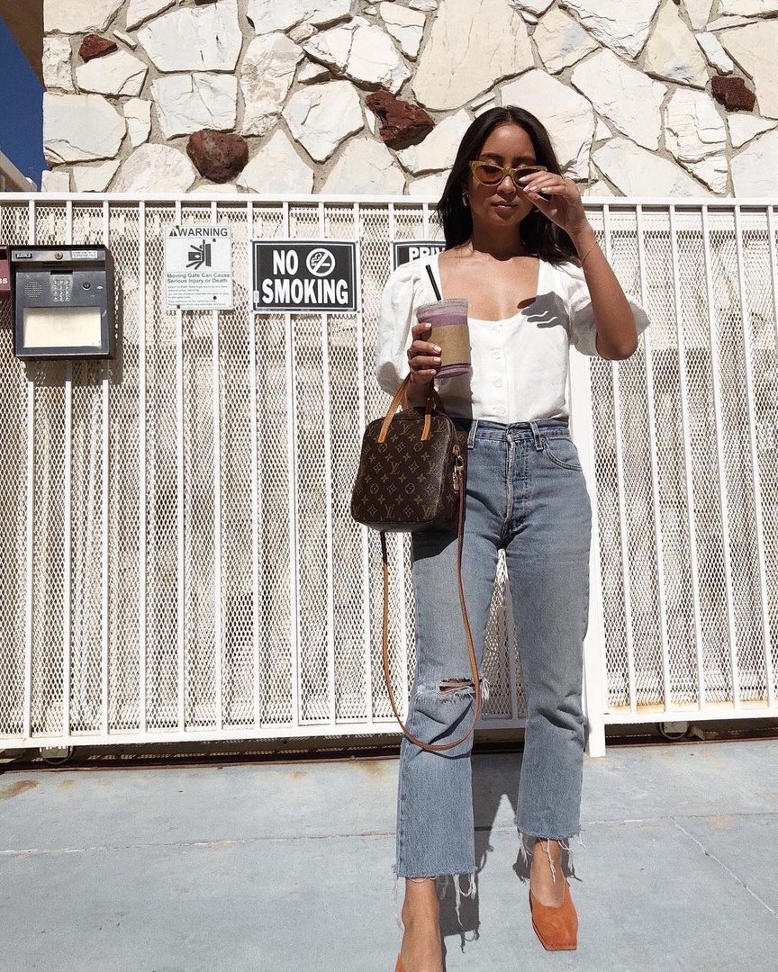 Fashion Look Featuring Levi's Cropped Jeans and RE/DONE Cropped Jeans by  jordanrisa - ShopStyle