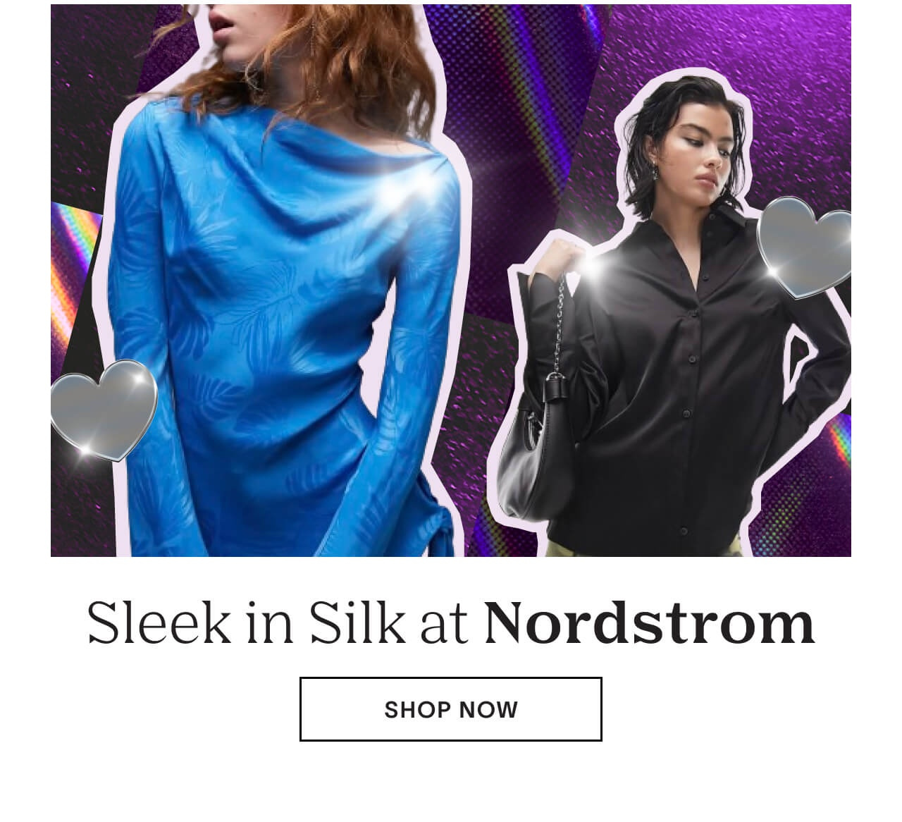 Sleek in silk at Nordstrom