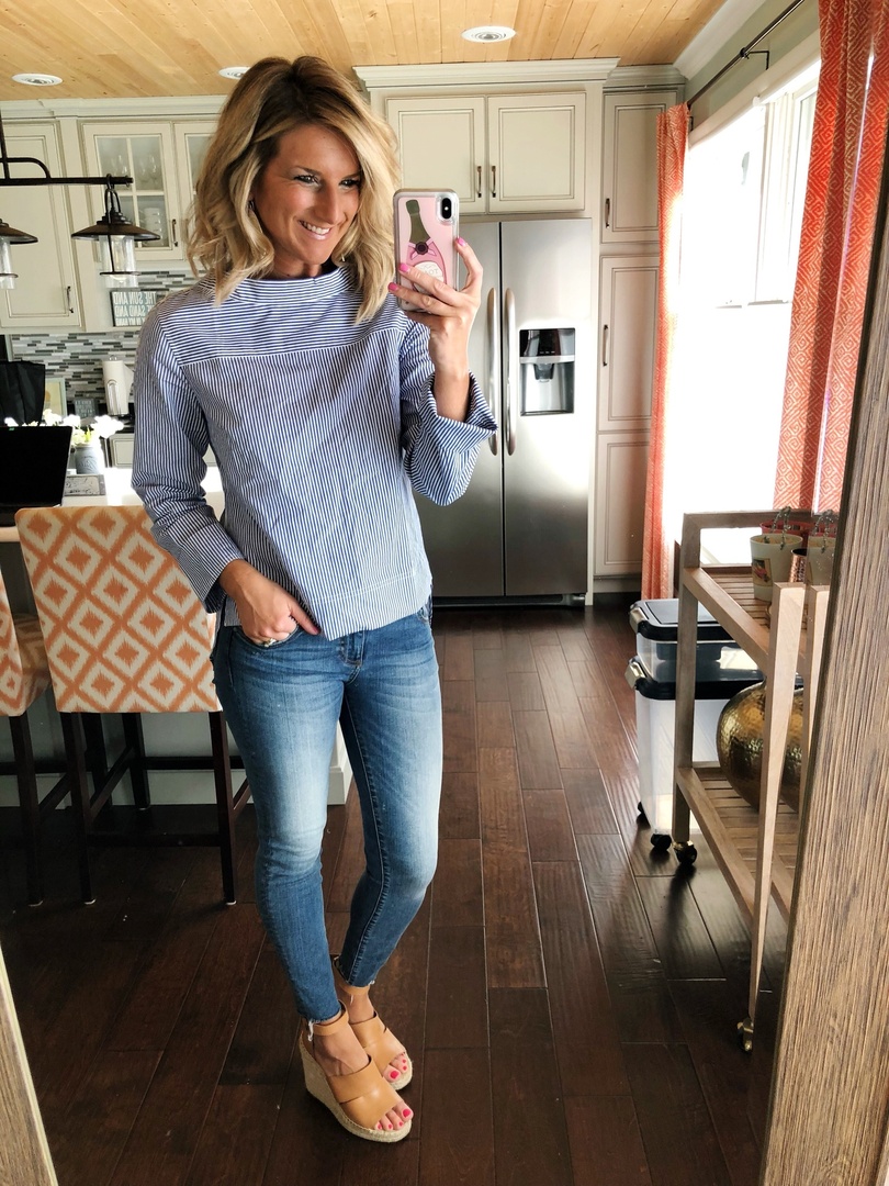 Fashion Look Featuring J.Crew Tops and KUT from the Kloth Skinny Jeans ...