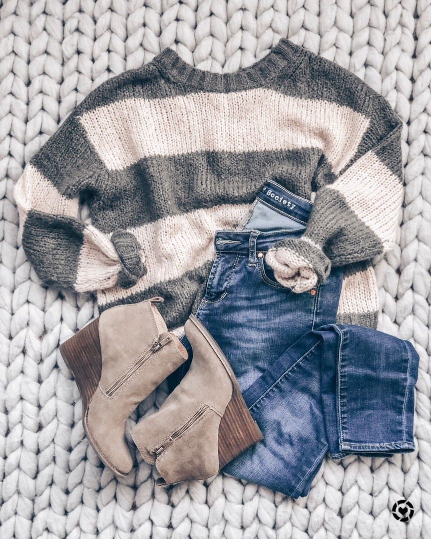Fashion Look Featuring Lucky Brand Boots and American Eagle Sweaters by ...
