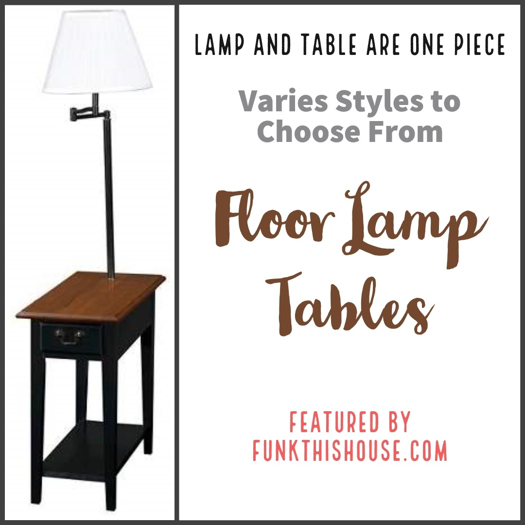 Look by Funkthishouse featuring Pacific Coast Metal Floor Lamp with Tray and Usb Port