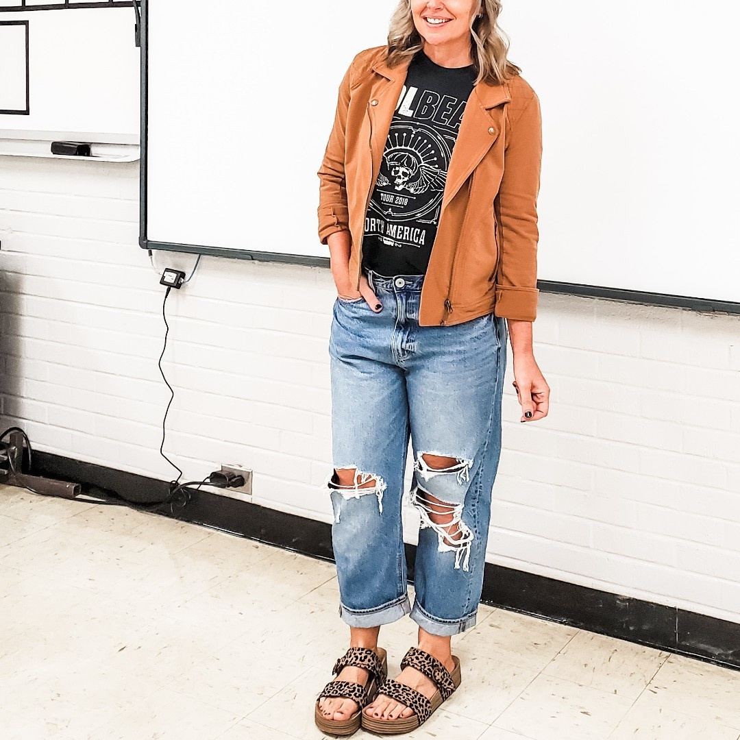 Look by everydayteacherstyle featuring Rock, Roll, and Read Teacher Tee