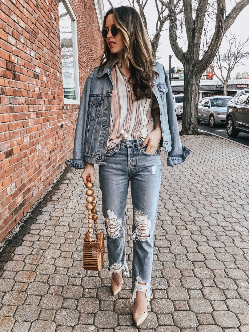 Fashion Look Featuring Madewell Tops and GRLFRND Cropped Jeans by ...