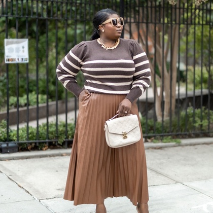 Now this is how to wear shades of brown