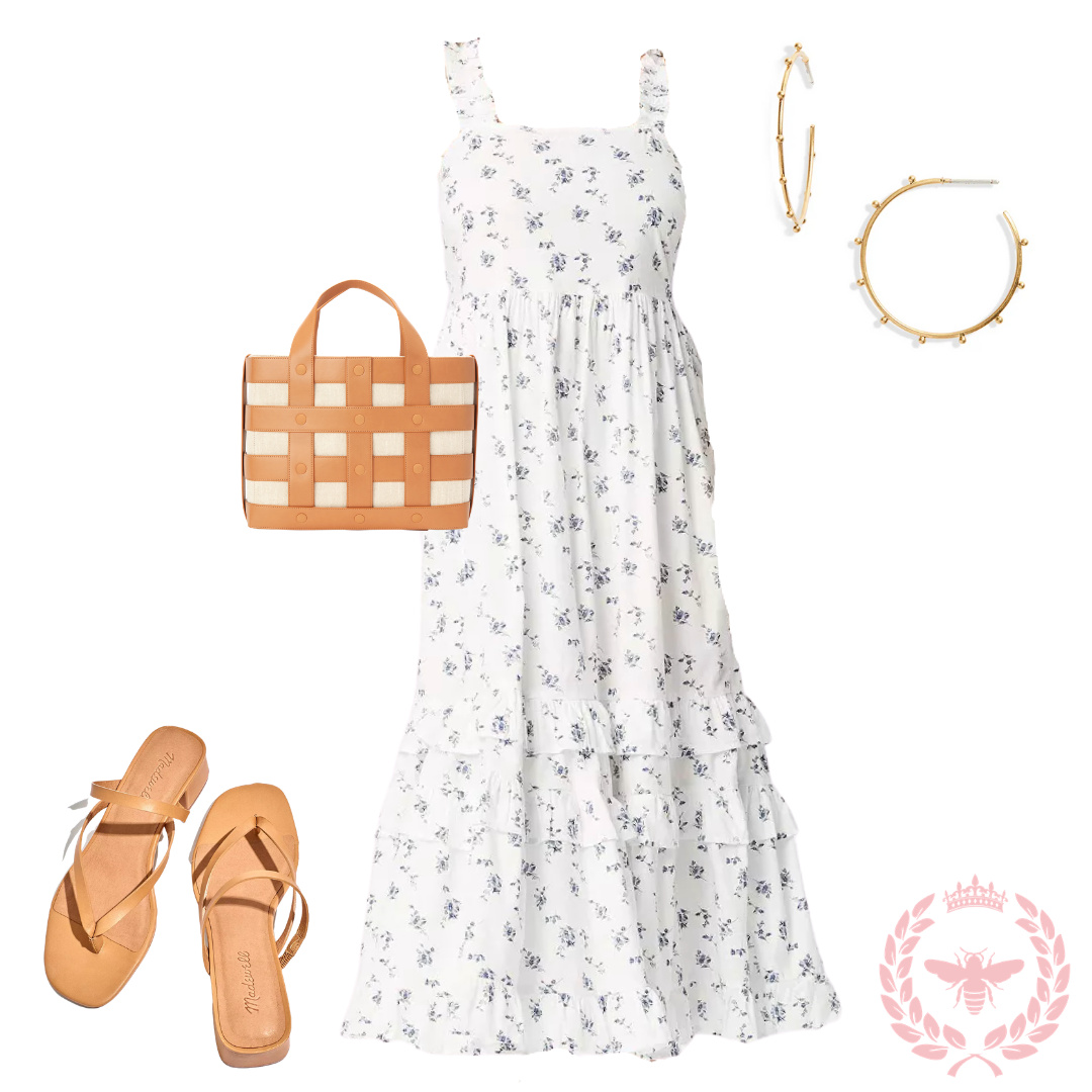Look by Willow Crowns At Home featuring Droplet Medium Hoop Earrings