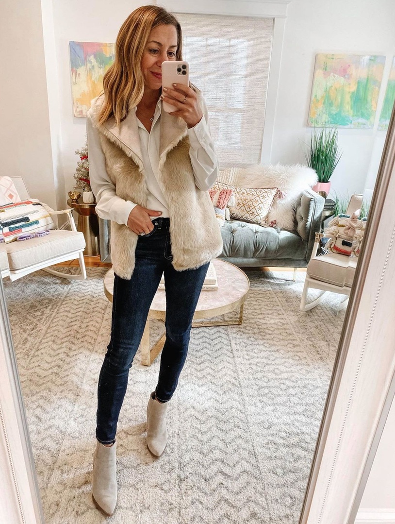 Fashion Look Featuring LOFT Jackets and Marc Fisher Boots by ...