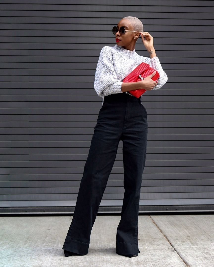 Fashion Look Featuring Rebecca Minkoff Wide-Leg Pants and Rebecca ...