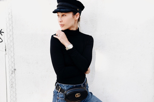 Mod-O-Doc Womens Slub Jersey Long Sleeve Turtleneck Tee with Back Slit