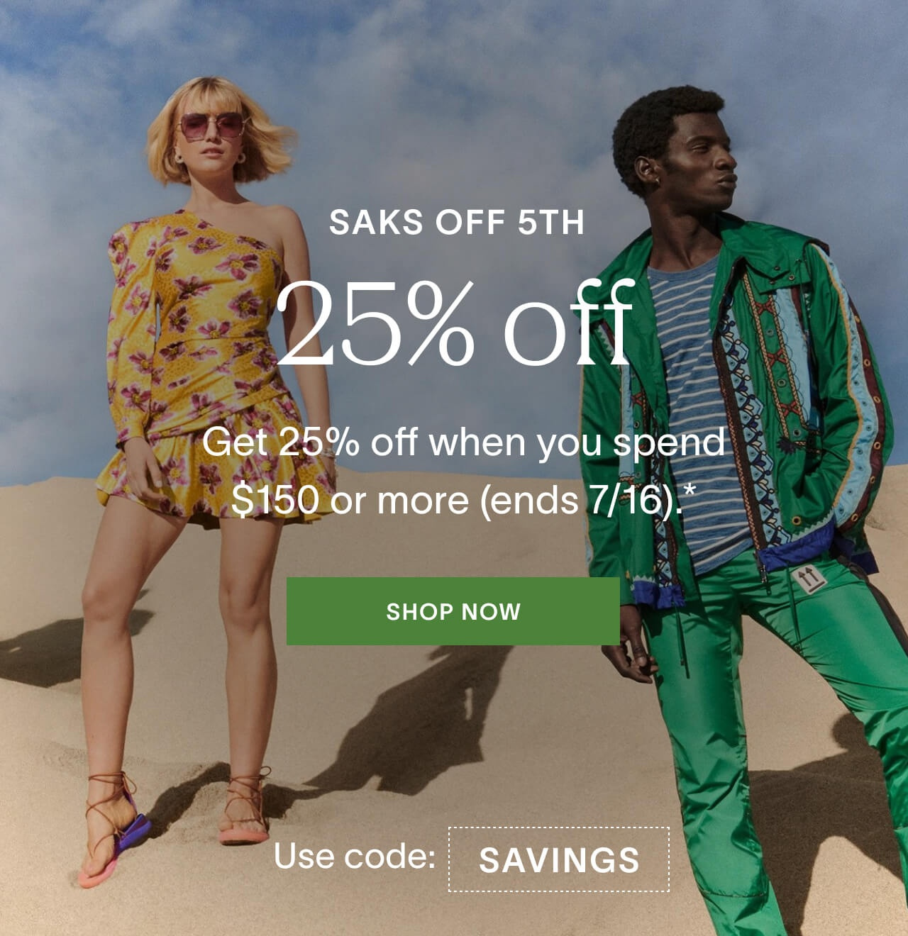 Shop 25% off at Saks Off 5th.