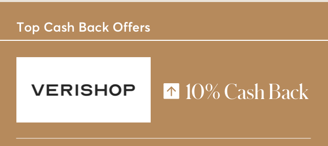 GET CASH BACK AT VERISHOP