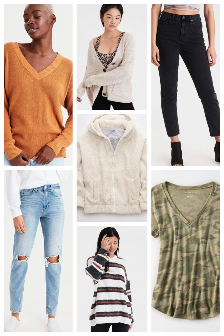 ae oversized softest crew neck sweater