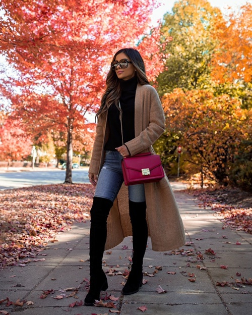 Fashion Look Featuring Stuart Weitzman Boots and Karl Lagerfeld Paris ...