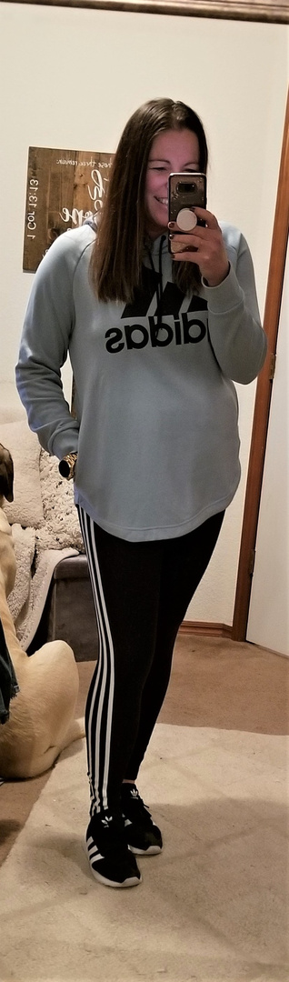 adidas must have french terry logo hoodie