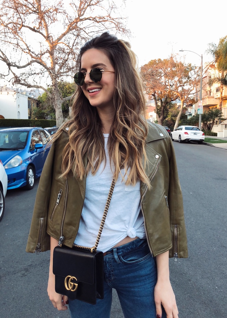 Fashion Look Featuring Garrett Leight Sunglasses and MiH Jeans Cropped ...