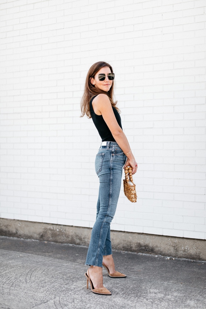 Fashion Look Featuring RE/DONE Straight-Leg Jeans and Intermix Jackets ...