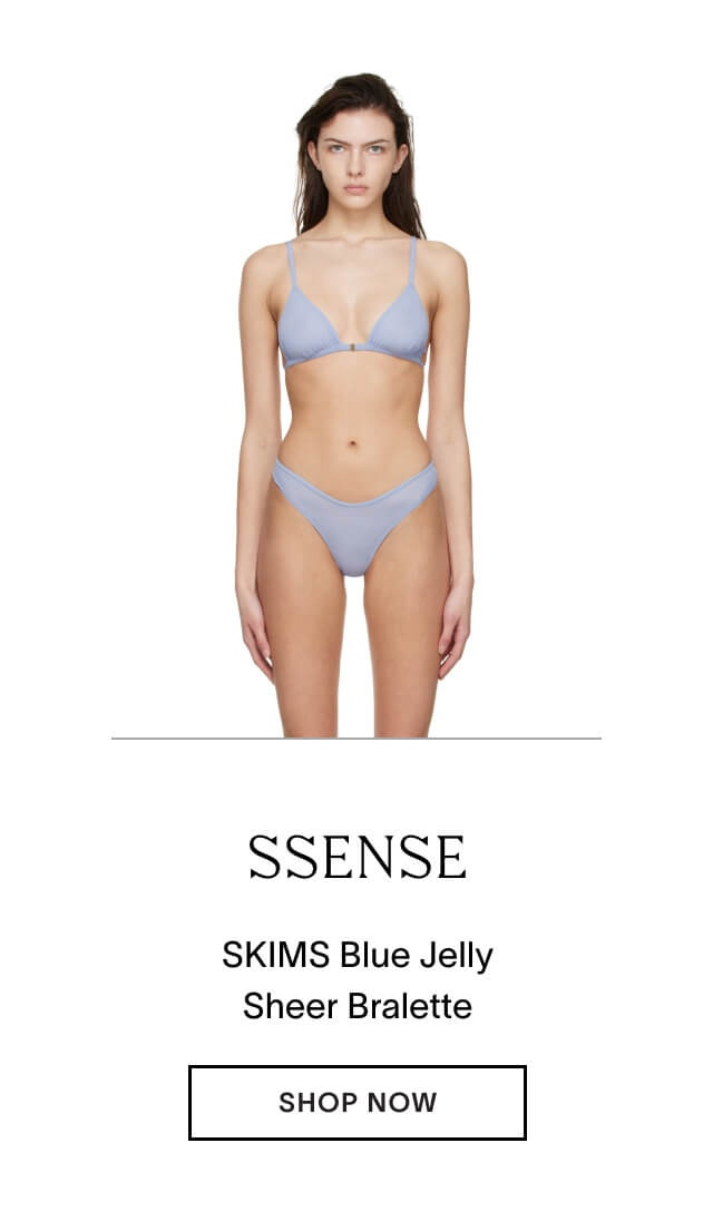 Shop SKIMS blue jelly sheer bralette