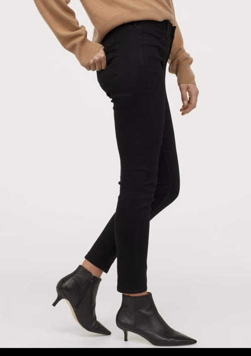 Look by Jennifer sattler featuring H&M - Skinny Regular Ankle Jeans - Black