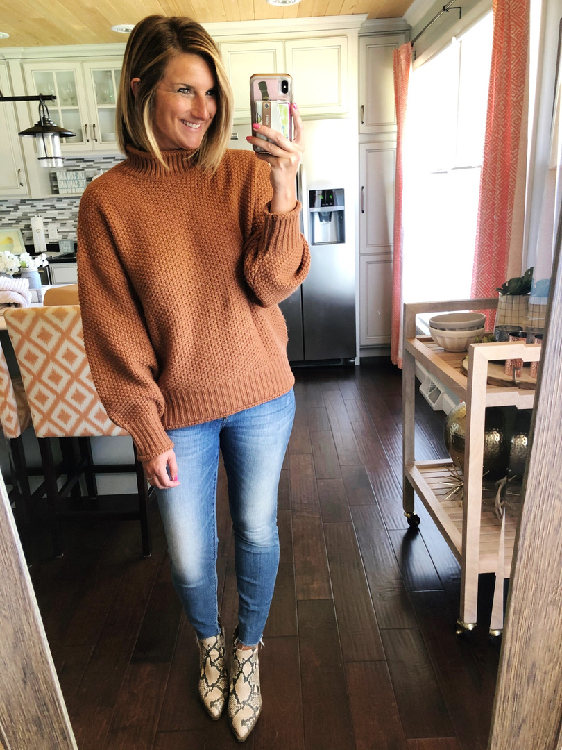 saodimallsu turtleneck oversized sweater