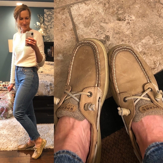 sperrys with jeans womens