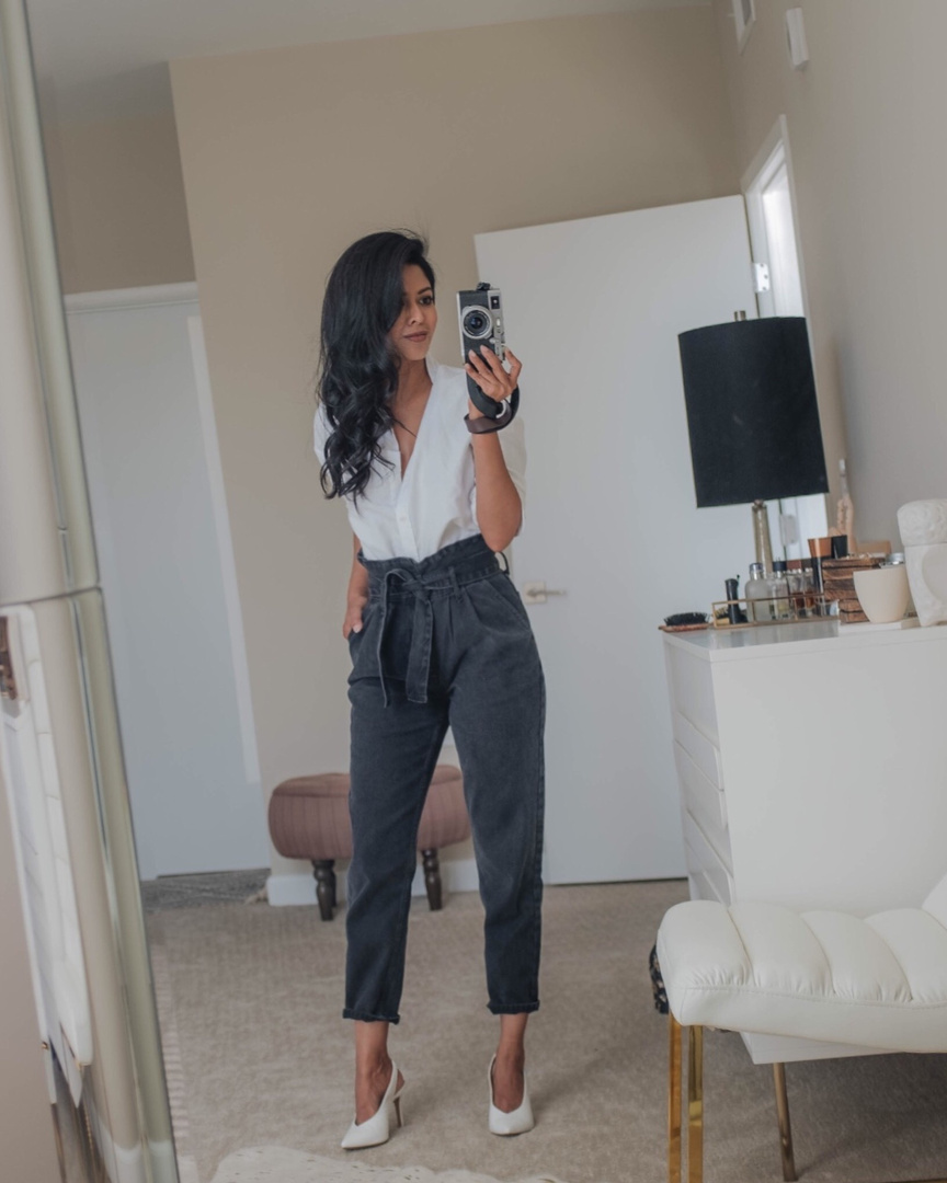 Fashion Look Featuring BDG Relaxed Jeans and Vince Camuto Pumps by