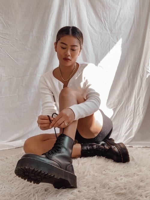 Fashion Look Featuring Dr. Martens Boots and Dr. Martens Boots by