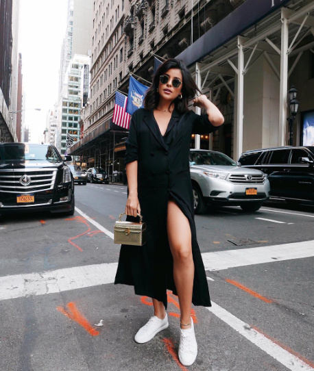My kind of suit 🖤(& I'm officially entering 7 MONTHS preggo today!) 😎 #ssCollective #ShopStyleCollective #MyShopStyle #ShopStyleFestival #ootd #mylook #springstyle #currentlywearing #lookoftheday #summerstyle #wearitloveit #getthelook #todaysdetails