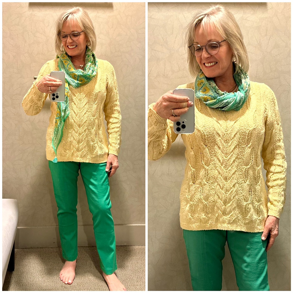 Fashion Look Featuring J. Jill Scarves & Wraps and J. Jill Pants by