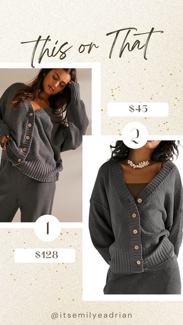 Free People Cardi Set dupe- trending this fall. Comes in other colors!