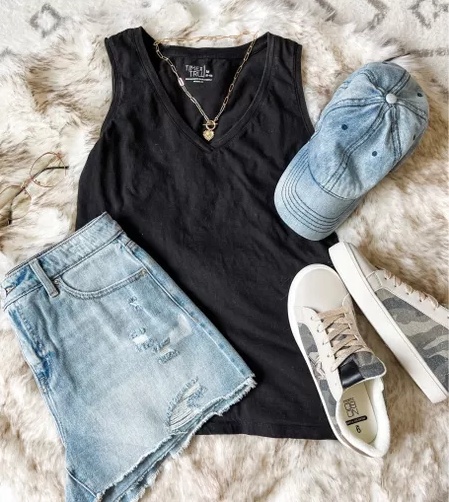 Fashion Look Featuring Time and Tru Hats and Time and Tru Tank Tops by ...