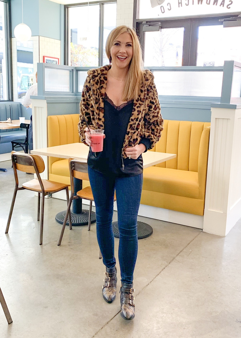 milly leopard jacket