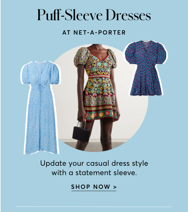 PUFF-SLEEVE DRESSES AT NET-A-PORTER