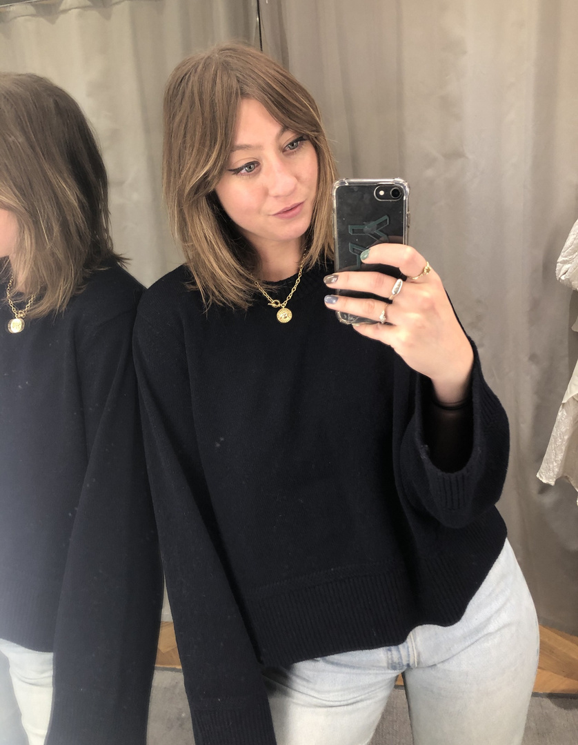 boxy wool jumper