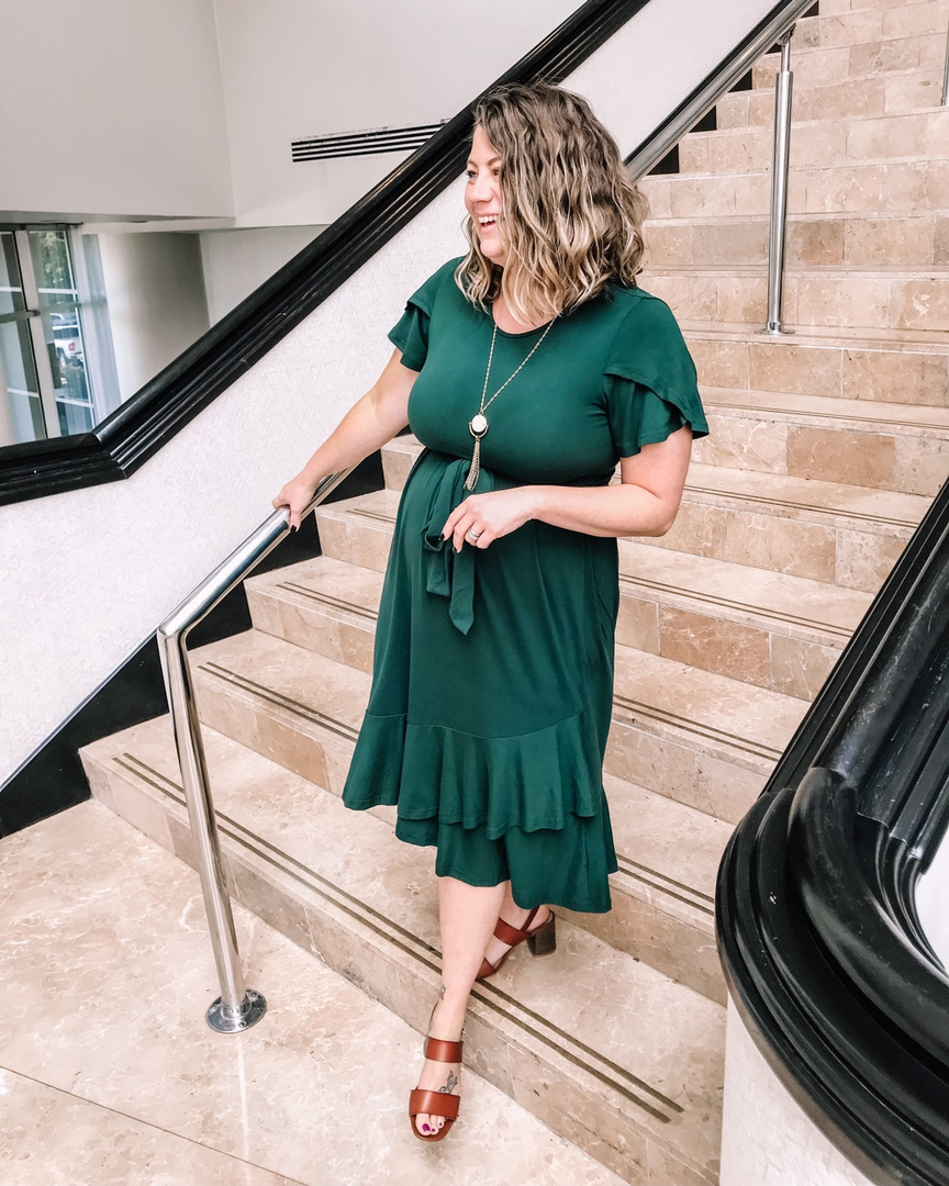 levaca women's plain casual flowy short sleeve midi dress with belt