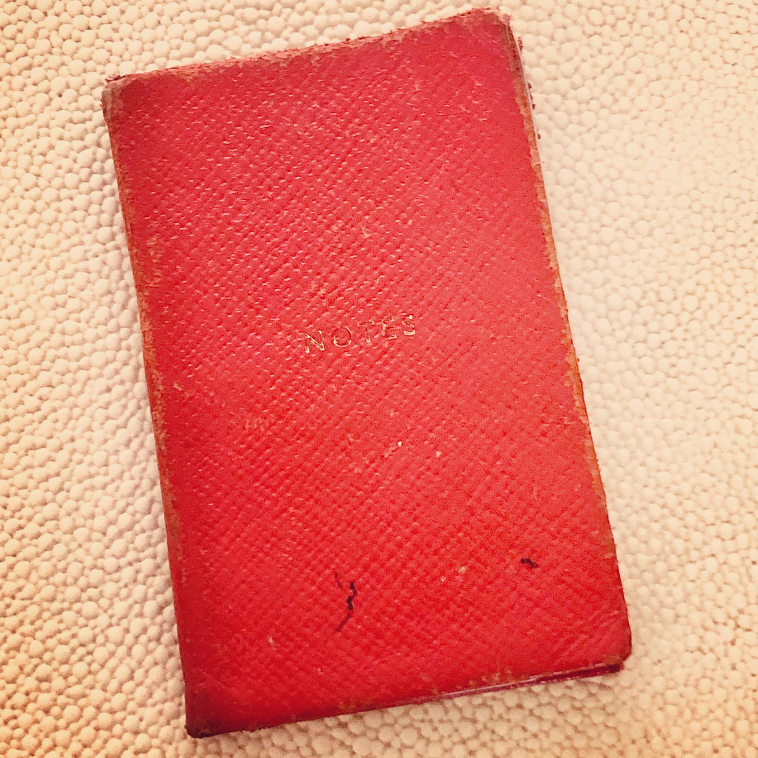SMYTHSON 'Make It Happen' Leather Notebook Red