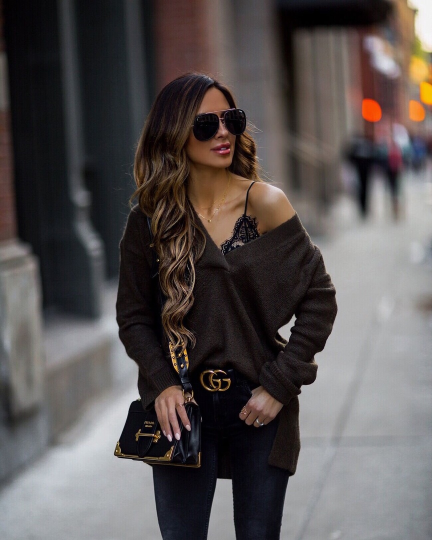 Fashion Look Featuring Gucci Belts and H&M Sweaters by MiaMiaMine ...