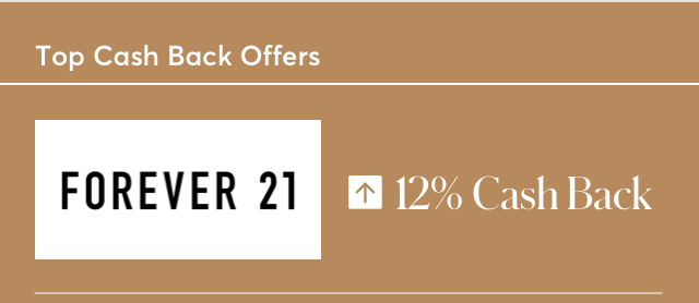 SHOP CASH BACK AT FOREVER21