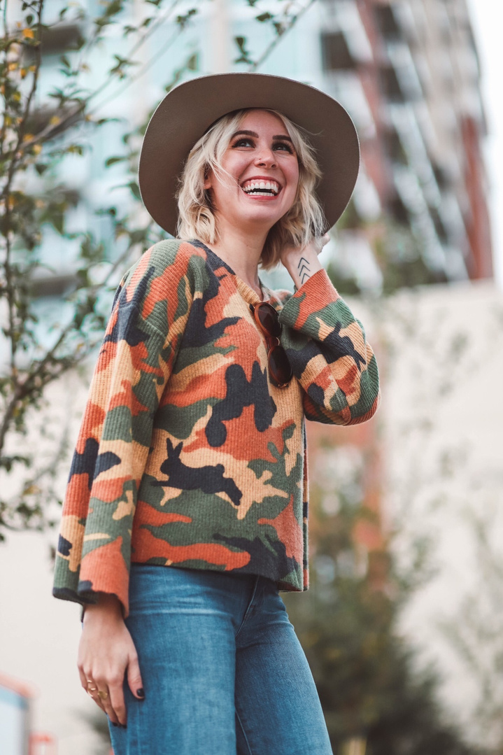 Madewell clearance camo sweater