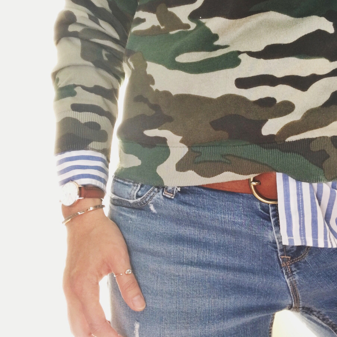 j crew camo sweater