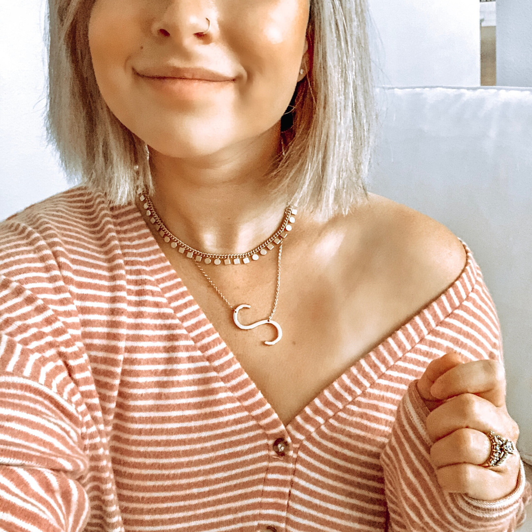 mini geo chain choker necklace